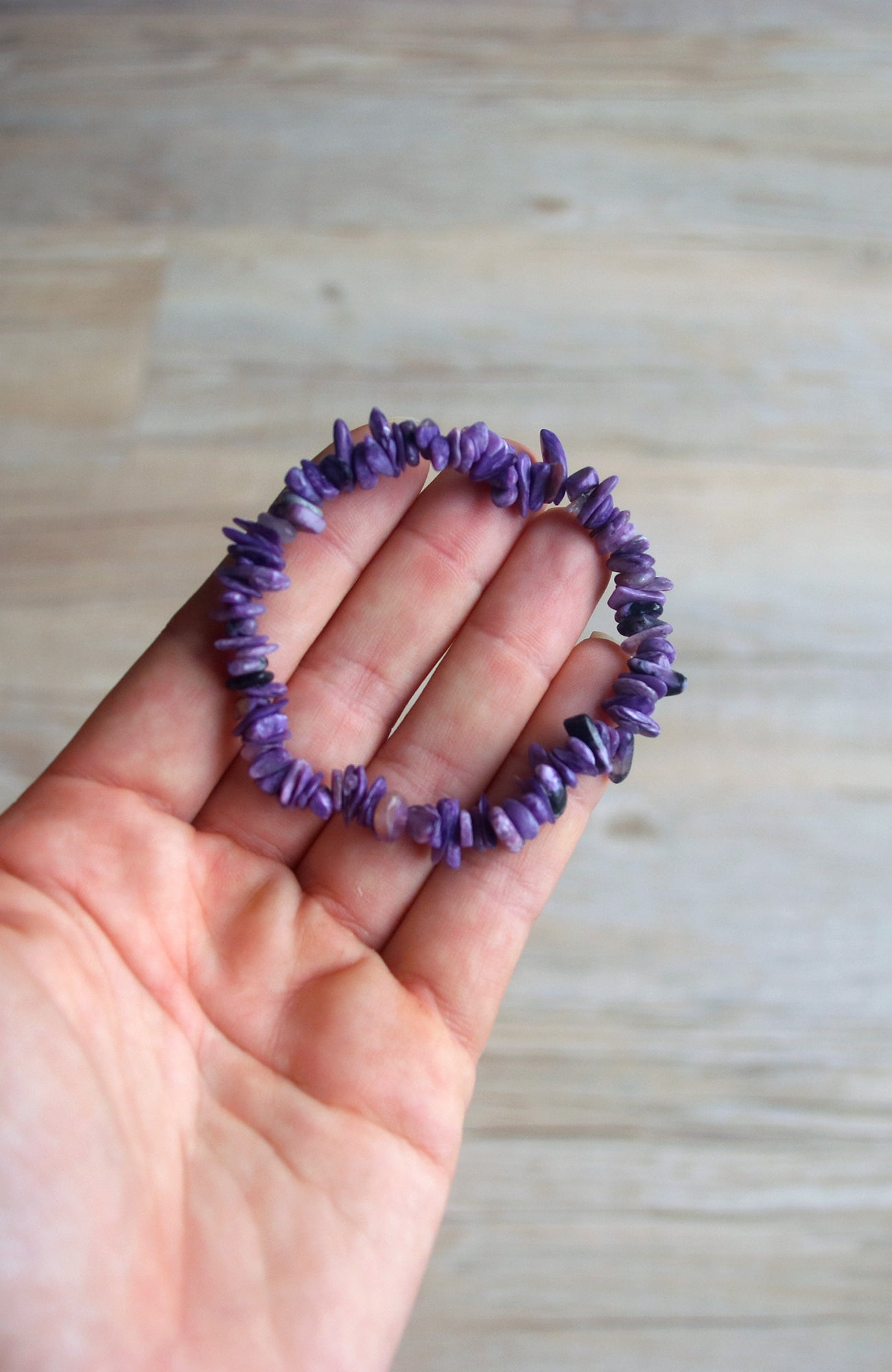 Charoite Chip Bracelet